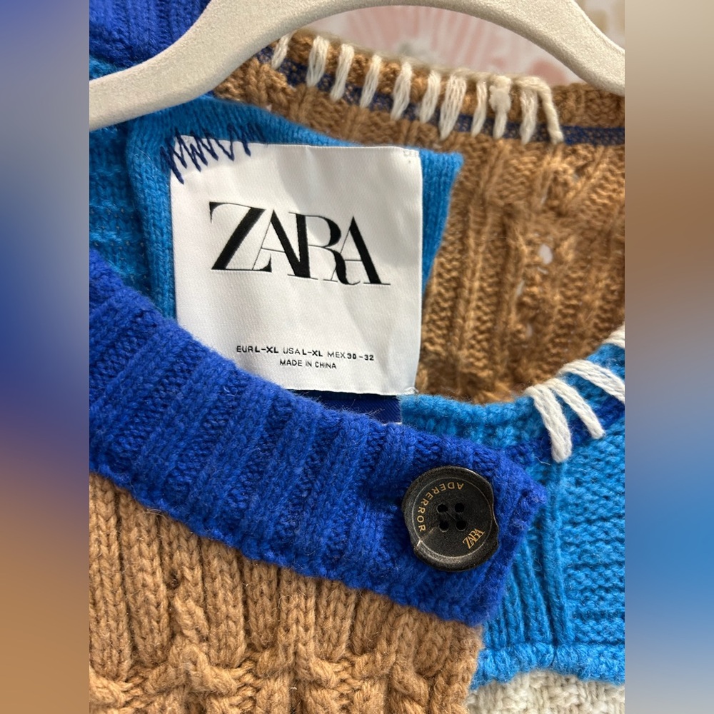 Ader Error x Zara Oversized Patchwork Knit Cardig… - image 4